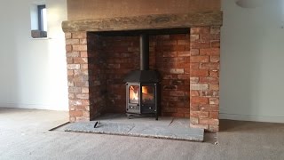 Charnwood Country 6 Brick Chimney Build Inglenook Stove Installation [upl. by Faustine221]