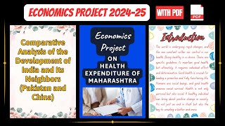 Economics Project On Health Expenditure Of Maharashtra  Economics Project Class 12  With PDF [upl. by Enaillil718]