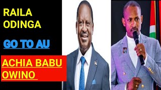 RAILA ODINGA ENDA AU ACHIA BABU OWINO ODM [upl. by Eiramanad]