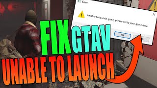 FIX GTA V Unable To Launch Game Error Message On PC [upl. by Hwang]