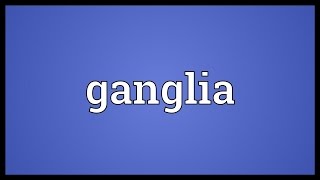 Ganglia Meaning [upl. by Iruy]