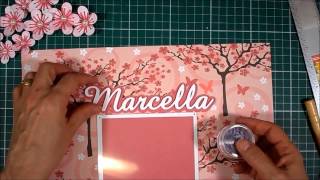 COMO FAZER PÁGINA DE SCRAPBOOK COM FLOR DE PAPEL  DIY  Didi Tristão [upl. by Olifoet]