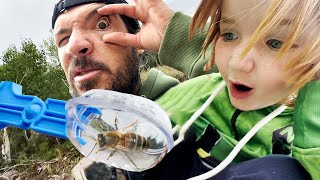 TRAPPiNG MOUNTAiN BUGS Adley goes Back to School morning routine Dad Day with Niko and Papa [upl. by Adekram823]