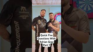 Quick Fire Questions With Adrian Gray Part 1 Throwdown dartclub darts dartaddicts interview [upl. by Tamqrah]