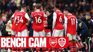 BENCH CAM  Arsenal vs Leeds United 41  All the goals reactions and celebrations [upl. by Emerald]