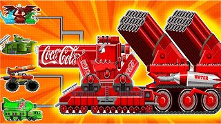 The Steel Monster is watching us CocaCola tank and KV44 TANK in the bunker  Cartoons about tanks [upl. by Gilda]