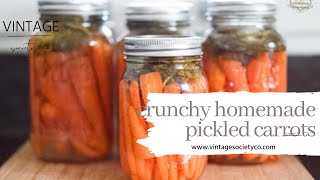 Crunchy Homemade Pickled Carrots [upl. by Olumor]