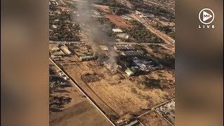 Aerial footage shows plane crash in Pretoria that leaves 20 injured [upl. by Teirtza]