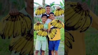 Ripe Banana Sweet Pakoda Recipe  Village Cooking Videos  Fruit Sweet Snacks Cooking Shorts [upl. by Bernardine]