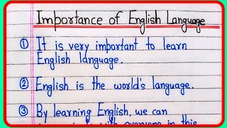 Importance of English language essay  Importance of English language speech  Importance of English [upl. by Anibla]