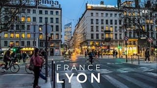 Lyon One of the best cities in France 🇫🇷 Walking Tour  4K HDR [upl. by Eecart]