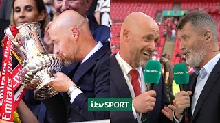 quotThis season was a messquot  Ten Hag reacts after guiding Man Utd to FA Cup triumph  ITV Sport [upl. by Ekusuy]