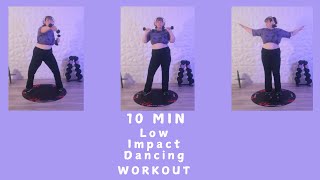 10 MIN Low impact dancing workout with light weights for fat loss weightlossworkout workout [upl. by Obocaj]