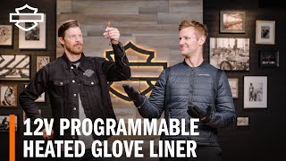 HarleyDavidson 12V Programmable Heated Motorcycle Glove Liner Overview [upl. by Korfonta]