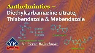 Anthelmintics  DEC Thiabendazole amp Mebendazole  Anthelmintic agents  Anthelmintic drugs [upl. by Swords]