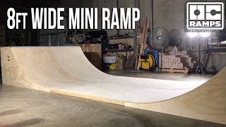 8ft wide Mini Ramp Halfpipe Skateboarding by OC Ramps [upl. by Zeba]