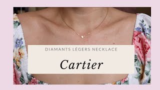 UNBOXING CARTIER DIAMANTS LEGERS NECKLACE SM  REVIEW  HOW TO WEAR [upl. by Elag]