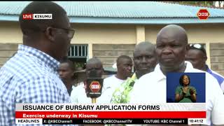 Issuance of Bursary Application Forms underway in Kisumu Central [upl. by Pickering55]