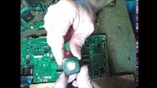 Removing flat packs amp ic chips for gold [upl. by Parke]