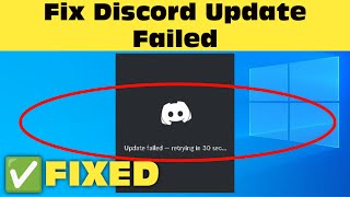 How To Fix Discord Update Failed Retrying loop  Update Failed Retrying Discord [upl. by Ranita867]