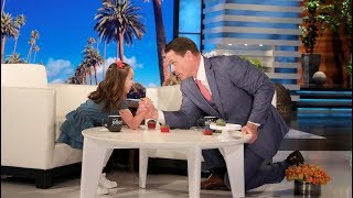 WWE Star John Cena Arm Wrestles Kid Genius Brielle [upl. by Ttirrem]