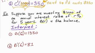 Interpretation of the Derivative [upl. by Kendal]