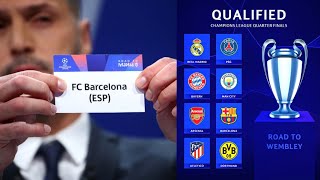 UEFA Champions League QuarterFinals Live Draw  Qualified Teams  Full Fixtures  UCL Draw 202324 [upl. by Paolo873]