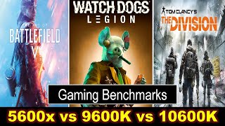 AMD RX 5600X vs Intel i5 9600K vs i5 10600K RTX 3070 Benchmarks with Ultra high Settings 1080p [upl. by Oninrutas]