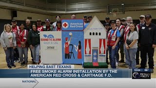 Red Cross Carthage Fire Department give away free smoke alarms [upl. by Jenna]