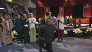 See couple get engaged at 2023 CMU graduation ceremony [upl. by Finnegan]