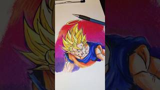 Drawing Goku SSJ ✨ Dragon Ball Z drawing goku animedrawing shorts art [upl. by Corney]