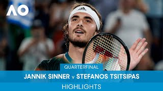 Jannik Sinner v Stefanos Tsitsipas Highlights QF  Australian Open 2022 [upl. by Grassi55]