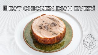 Best chicken dish ever How to debone a chicken and make a roulade or ballotine [upl. by Zzahc332]