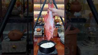 Beautiful red snapper cook unique food chefs cooking foryou [upl. by Ymereg942]