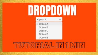 Create a Dropdown Menu in Unity in JUST 30 Minutes [upl. by Petronilla]