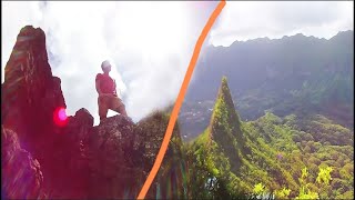 Oahu  Hiking Olomana Ridge [upl. by Anelrad]