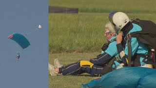 Prince William Surprises 102YearOld Skydiver [upl. by Toomin]