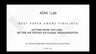 Best Paper Awards Finalists Kevin Webster Nicholas Westray [upl. by Weihs877]