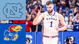 North Carolina vs Kansas  College Hoops 2K25 Simulation [upl. by Dorise429]