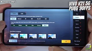 Vivo V21 5G test game PUBG Smooth 90 FPS Graphics  Dimensity 800U 90Hz Display [upl. by Mal25]