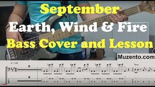 September  Earth Wind amp Fire  Bass Cover and Lesson [upl. by Ainslee]