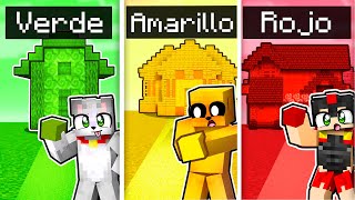 CONSTRUIMOS usando SOLO 1 COLOR en MINECRAFT 🌈😂 ACENIX vs MIKECRACK vs INVICTOR vs TIMBA [upl. by Aig]