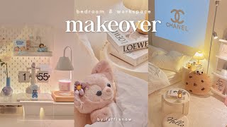 aesthetic room makeover 💛 simple amp cozy 🧸 ISFP’s desk makeover  diy magazine rack ikea hacks 🌼 [upl. by Aerdnek]