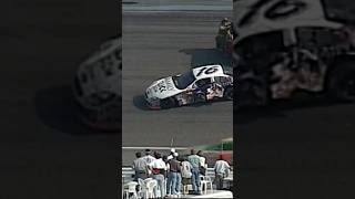 Marlin and Lepage crash in the 2000 Pop Secret 400 Lepages car moves on its own nascar shorts [upl. by Esilegna]