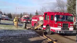 Mansfield Firefighters Respond to a Trailer Fire [upl. by Elleval]