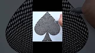 OP ART black spade art drawing geometricart [upl. by Yxel803]