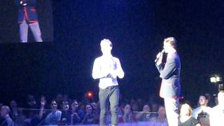 Klaine skit  kiss  Darren Criss and Chris Colfer  O2 Dublin 3 July 2011 last show [upl. by Okim461]