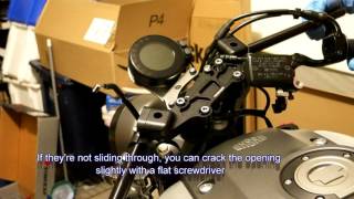 Woodcraft clipons install on 2016 Yamaha XSR900 FZ09MT09 [upl. by Vel]