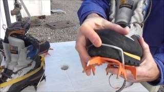 Fitting Petzl Leverlock Crampons to Climbing Boots [upl. by Thaine]