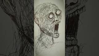 Zombie Scribble art 🖋️scribbling scribblingart youtubeshorts trending drawing [upl. by Suolekcin]